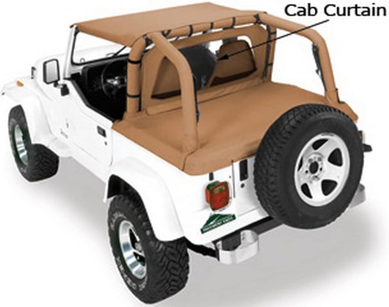 Pavement Ends by Bestop 41424-35 Black Diamond Cab Curtain for 2007-2018 Wrangler JK 2-Door - Image 2
